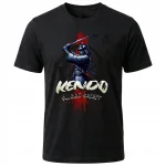 Koszulka Tshirt czarna 100% Bawełna Japonia Tokyo Kendo Samurai - obrazek 2