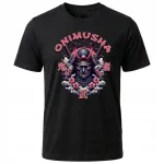 Koszulka Tshirt czarna 100% Bawełna Japonia Tokyo Samuraj Katana Maska - obrazek 2