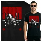 Koszulka Tshirt czarna 100% Bawełna Japonia Tokyo Ninja Samuraj