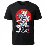 Koszulka Tshirt czarna 100% Bawełna Japonia Tokyo Tygrys Tatuaż Ukiyo-e - obrazek 2