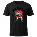 Koszulka Tshirt czarna 100% Bawełna Japonia Tokyo Karate Tygrys Wojownik - obrazek 2