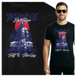 Koszulka Tshirt czarna 100% Bawełna Japonia Tokyo Samurai JDM Wojownik