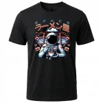 Koszulka Tshirt czarna 100% Bawełna Japonia Tokyo Astronauta Ramen - obrazek 2