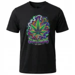 KOSZULKA MĘSKA PSYCHODELICZNA CANNABIS MARIHUANA NEON FESTIWAL KONOPIE - obrazek 2