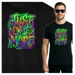 KOSZULKA MĘSKA PSYCHODELICZNA CANNABIS MARIHUANA NEON FESTIWAL KONOPIE