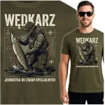 Koszulka Wędkarska Prezent dla Wędkarza Taty Dziadka Męża Faceta tshirt